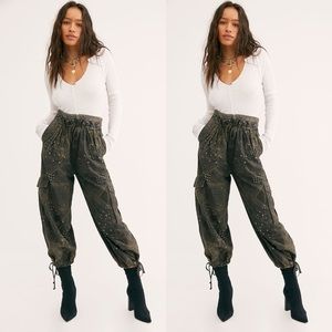 Free People Fly Away Studded Parachute Pants